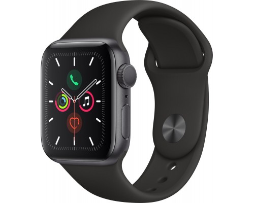 Apple Watch Series 5 40mm - Zwart - Zwarte Sportband 